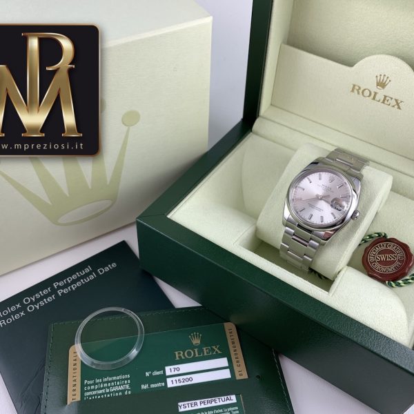 Rolex date 115200 argentè mp preziosi orologi segrate1