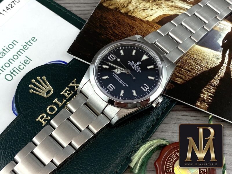 Rolex explorer 114270 36mm B&P mpreziosi orologi segrate1