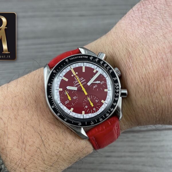 omega speedmaster michael schumacher red